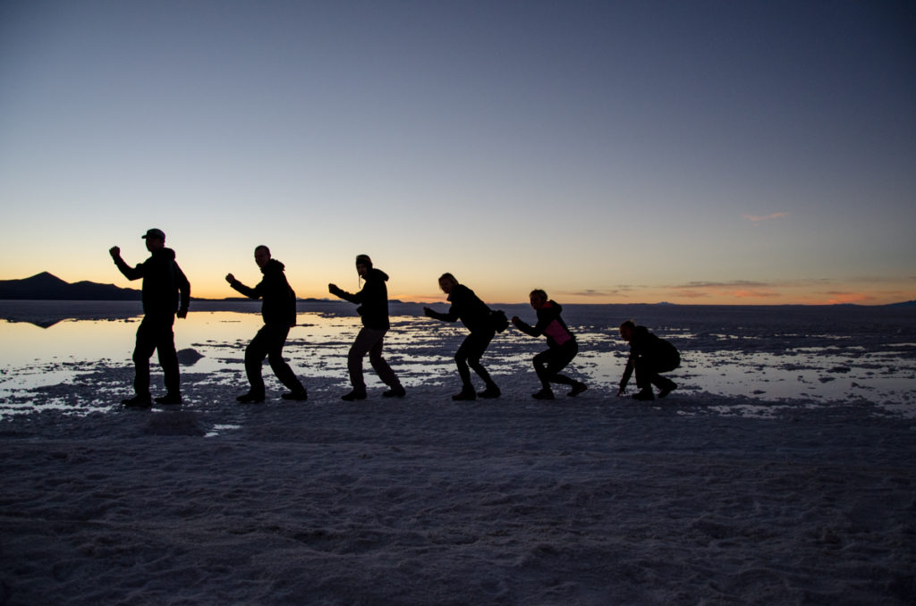 Salar de Uyuni by night Księżycowe krajobrazy na Salar de Uyuni