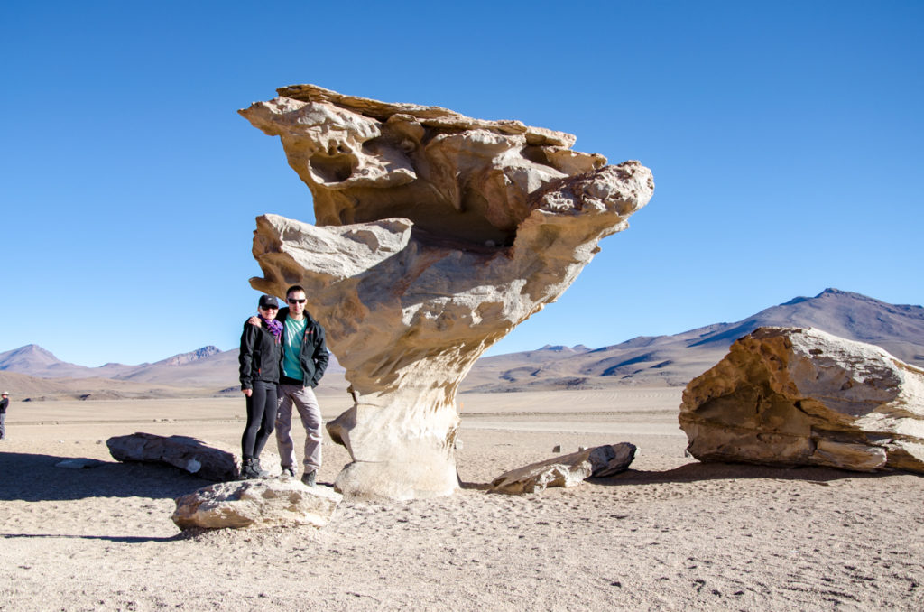 Arbol de Piedra Księżycowe krajobrazy na Salar de Uyuni
