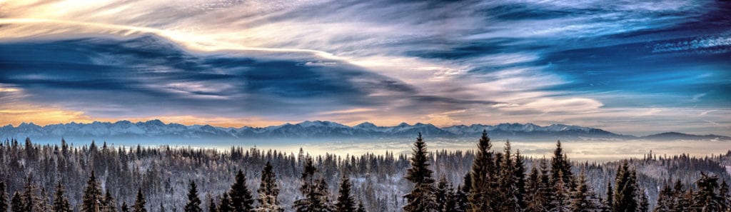 Panorama Tatr z Gorców, Polska