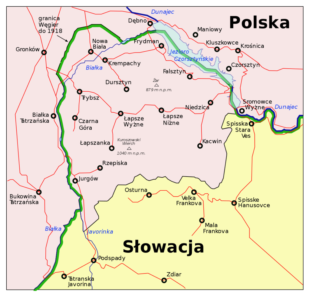 Polski Spisz mapa